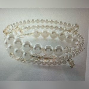 Touchstone Crystal Pearl Wrap Bracelet